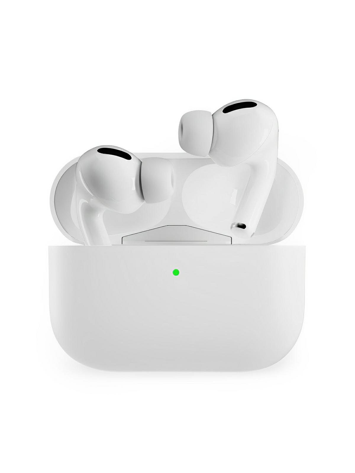 Coque en silicone pour AirPods Pro 1 Pro 2, protection souple, LED visible, charge filaire, design uni, modèle Toko - Écouteurs sans fil - Blanc