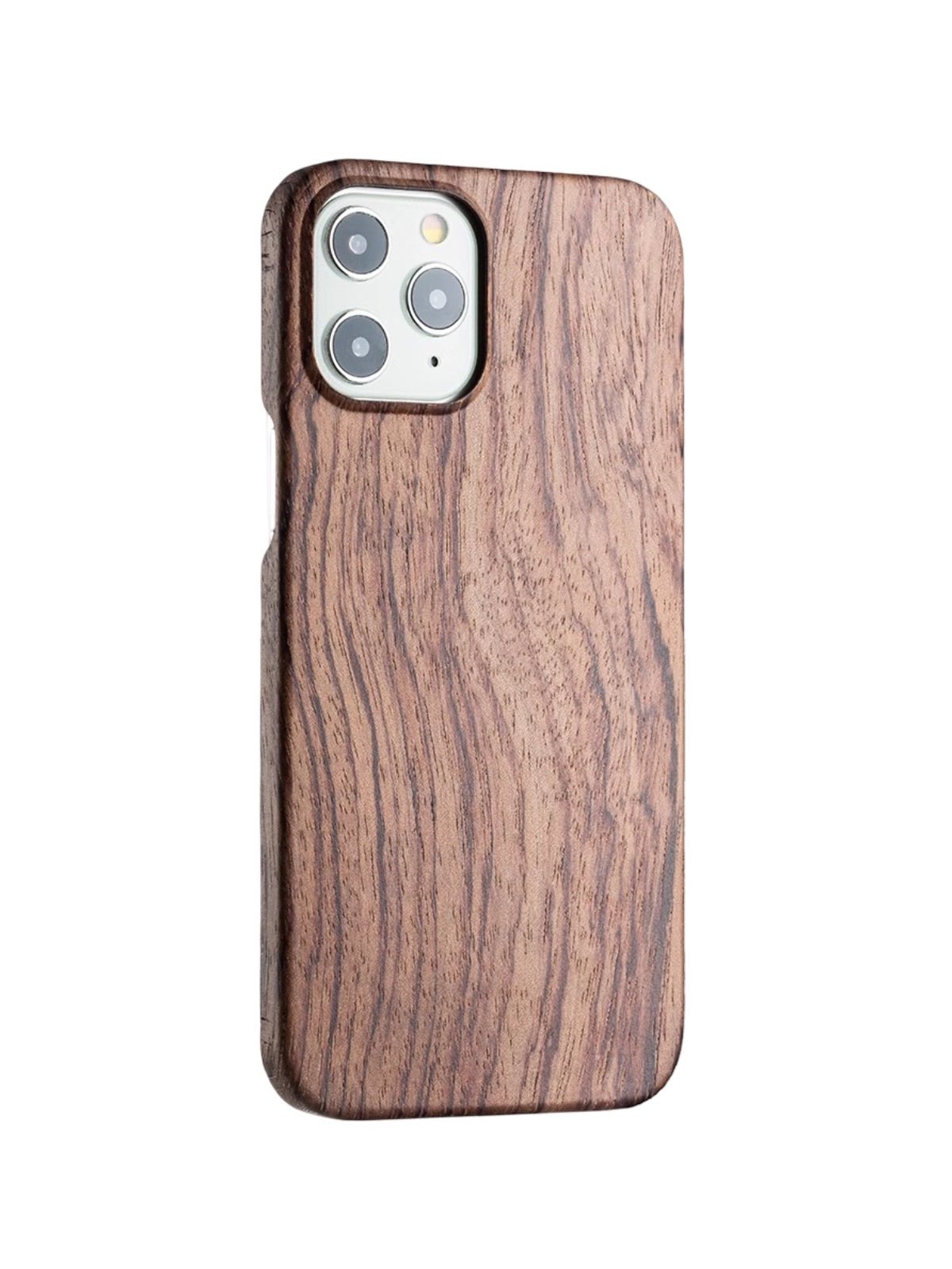 Coque iPhone bois naturel, protection raffinée, design ultra - fin, toucher doux, look moderne, compatible charge sans fil, modèle Cyril - Coque iPhone - Bois de Rose Prestige iPhone 12
