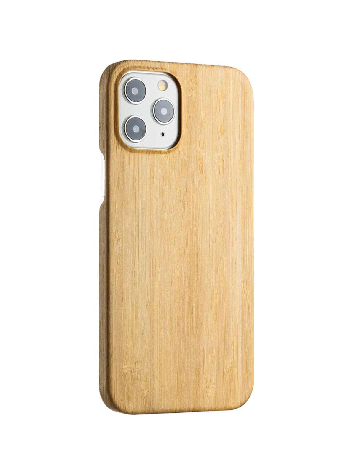 Coque iPhone bois naturel, protection raffinée, design ultra - fin, toucher doux, look moderne, compatible charge sans fil, modèle Cyril - Coque iPhone - Bambou Nature iPhone 12