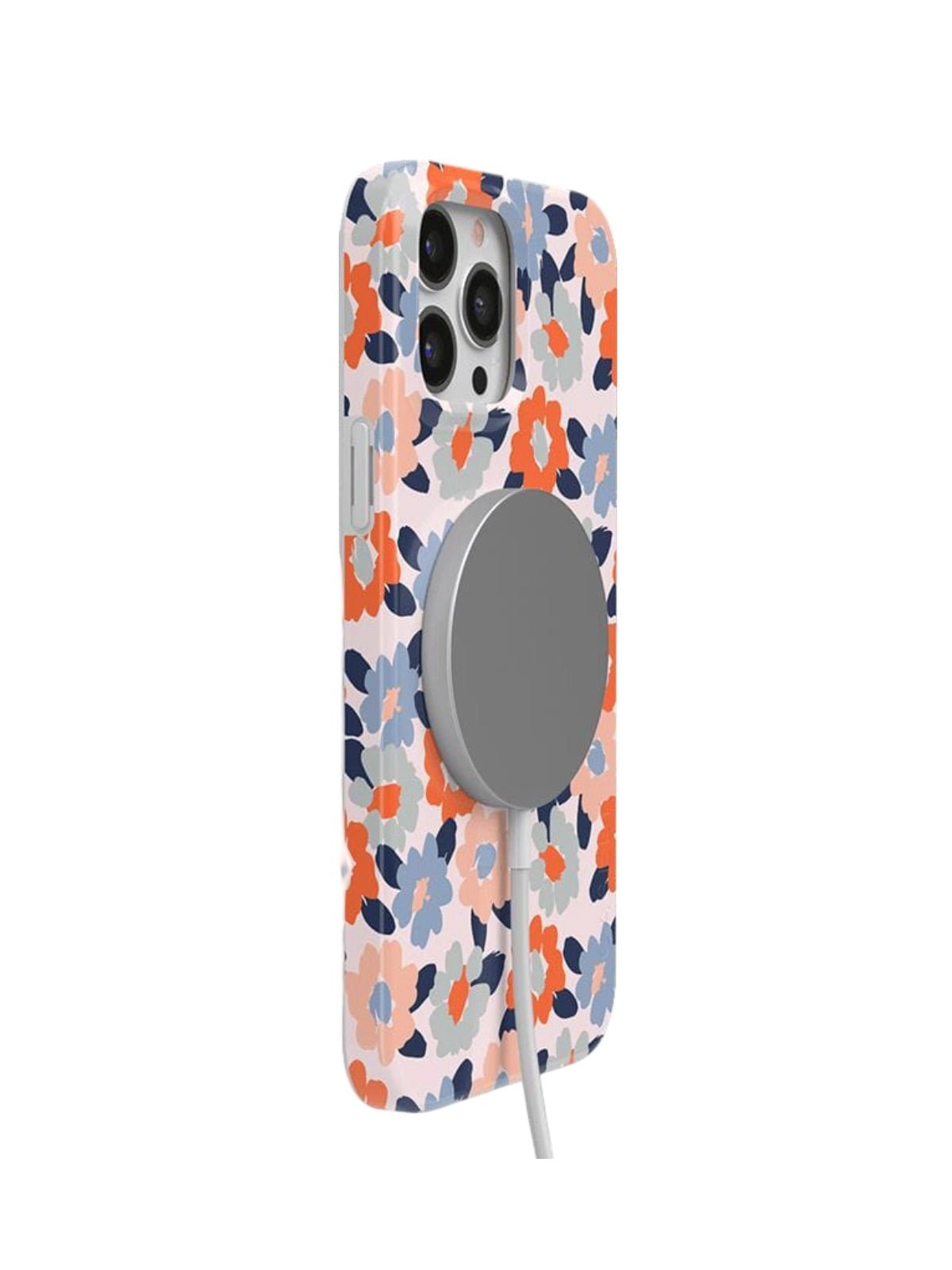 Coque iPhone fleurie, protection florale iPhone, coque MagSafe fleurie, coque antichoc fleur pastel, étui iPhone motif floral, modèle Elancia - Coque iPhone - Multicolore iPhone X