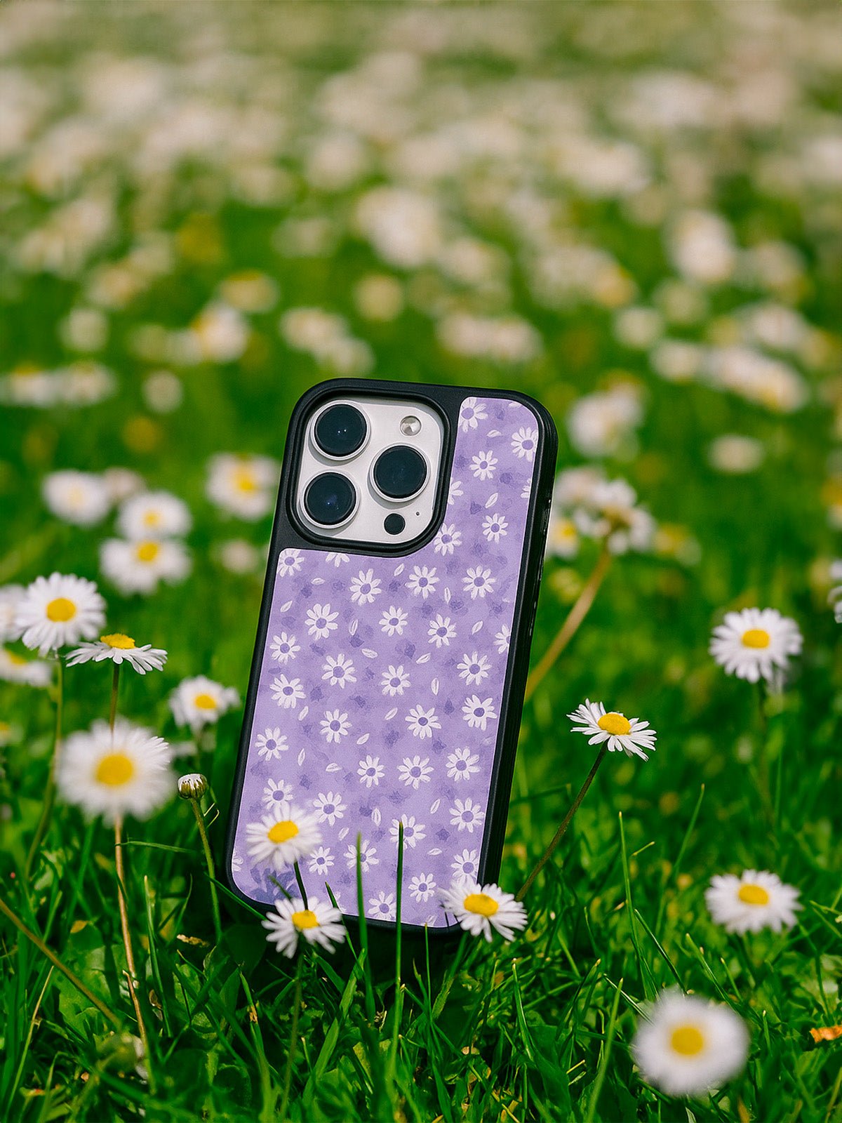 Coque iPhone fleurs violettes, magnétique, protection intégrale, surface en verre lisse, style fleuri moderne, modèle Adixia - Coque iPhone - Lavande iPhone 12