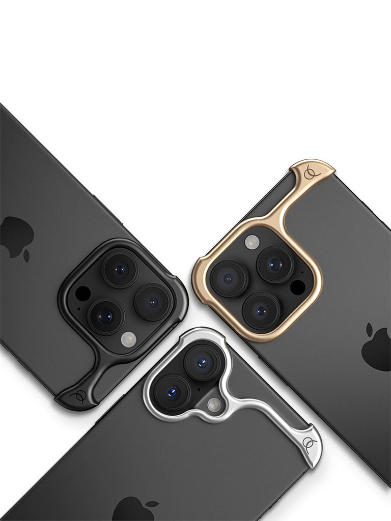Coque iPhone métal fin signature, design aérien exclusif, protection caméra intégrale, style premium, sensation ultra légère, modèle Zarek - Coque iPhone - Noir iPhone 13