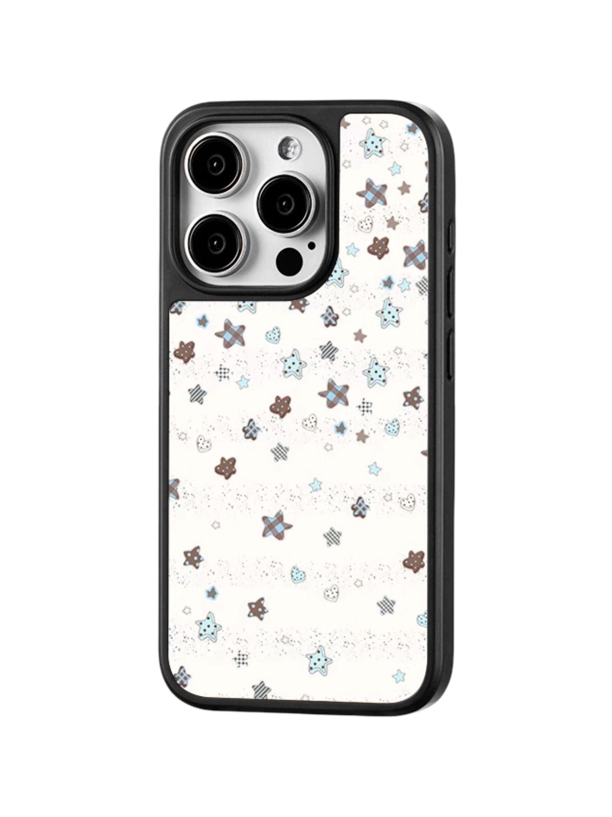 Coque iPhone motif étoiles, protection complète, design créatif, compatible MagSafe, style tendance ins, modèle Miria - Coque iPhone - Blanc iPhone 12