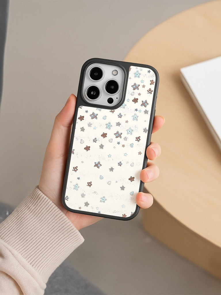 Coque iPhone motif étoiles, protection complète, design créatif, compatible MagSafe, style tendance ins, modèle Miria - Coque iPhone - Blanc iPhone 12