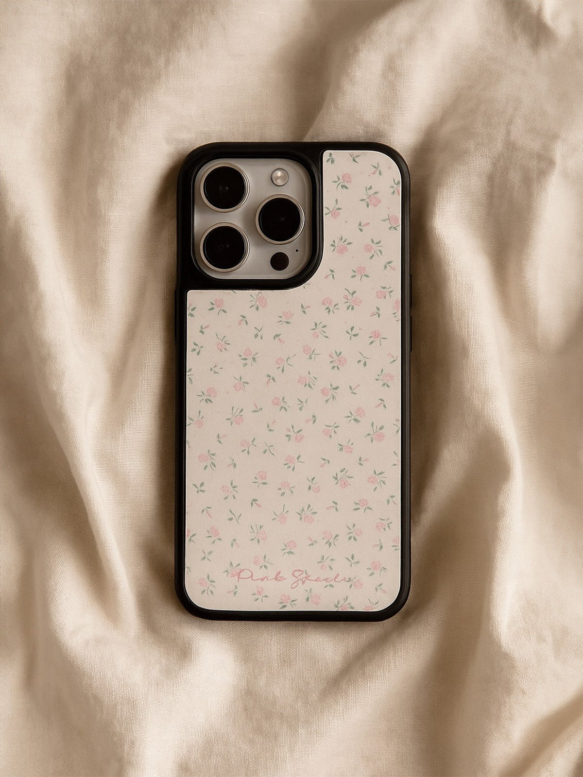 Coque iPhone motif fleurs roses, protection renforcée, design mat, anti - choc, compatible sans fil, style romantique, modèle Ionela - Coque iPhone - Blanc iPhone 12