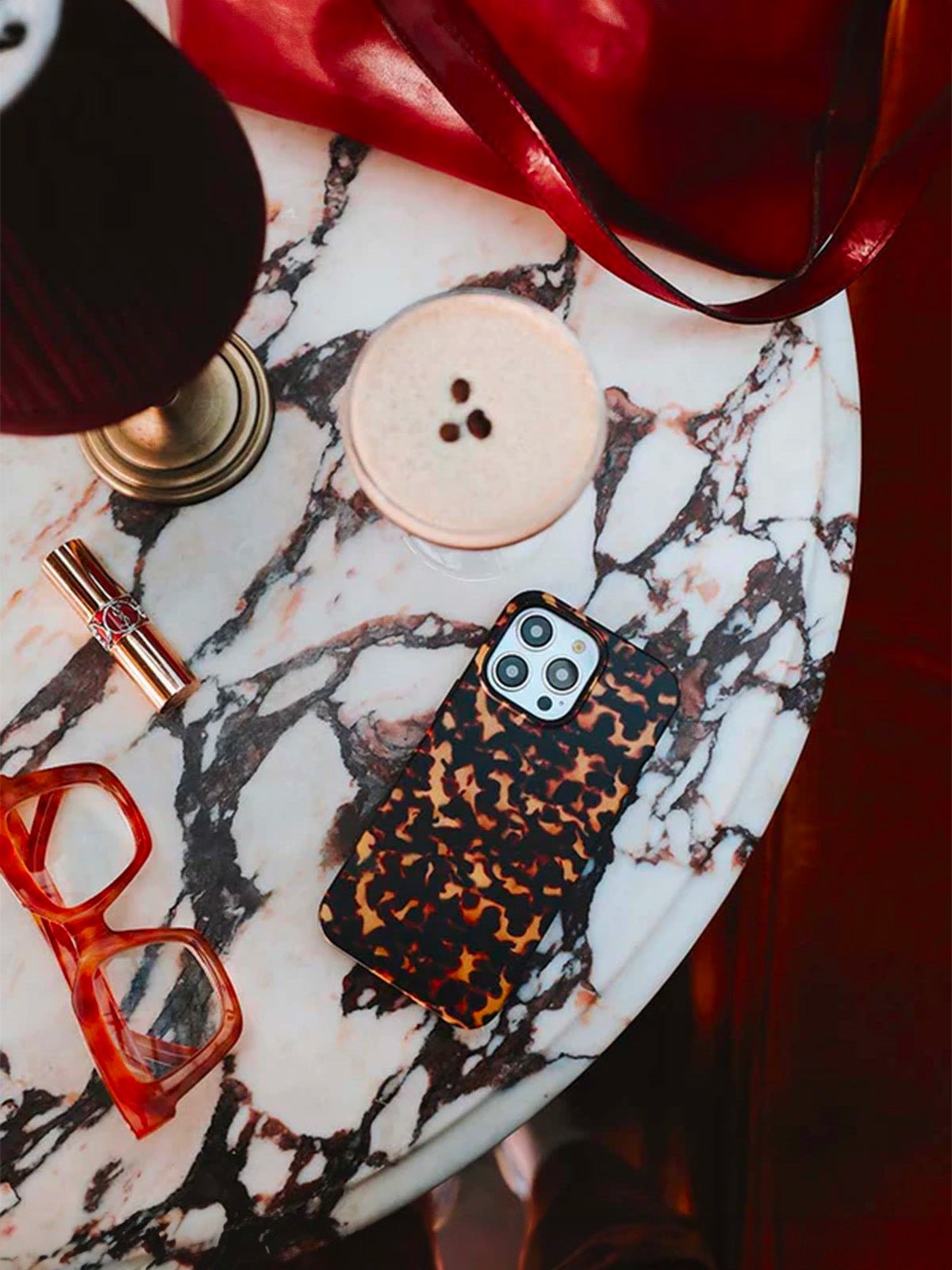 Coque iPhone motif léopard, MagSafe, protection iPhone fine rigide, coque iPhone résistante aux chocs, jungle, modèle Splanda - Coque iPhone - Marron iPhone X