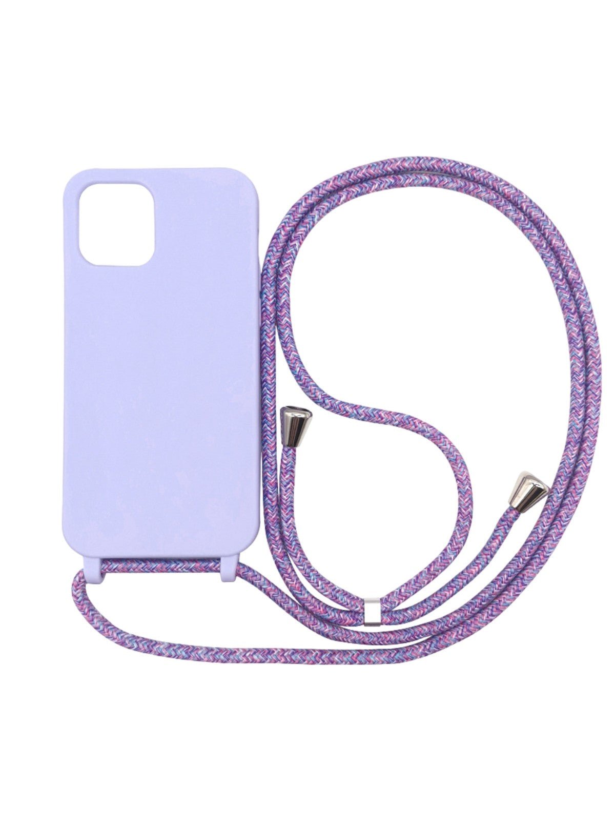 Coque iPhone, protection intégrale, avec anneaux et cordon de sécurité, angles renforcés, fine et légère, compatible MagSafe, modèle Tresure - Coque iPhone - Lavande iPhone 13