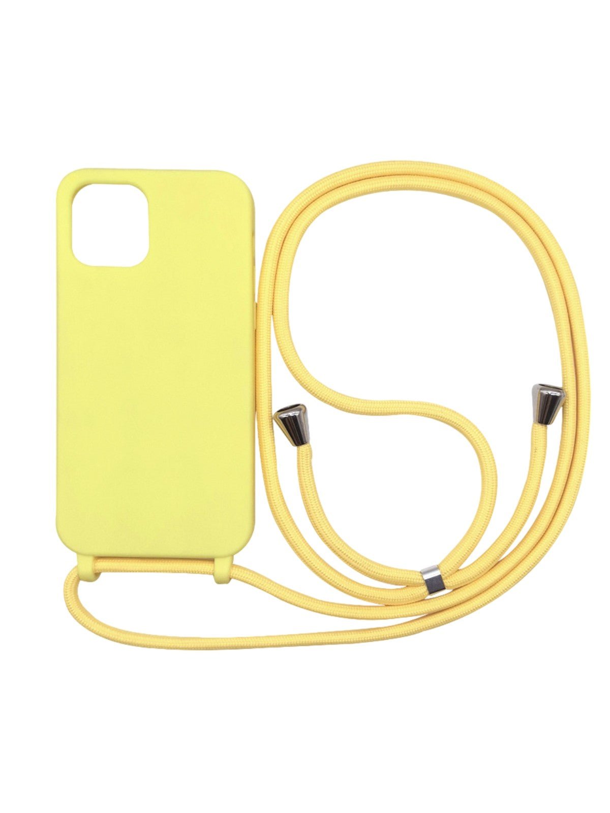 Coque iPhone, protection intégrale, avec anneaux et cordon de sécurité, angles renforcés, fine et légère, compatible MagSafe, modèle Tresure - Coque iPhone - Jaune iPhone 13
