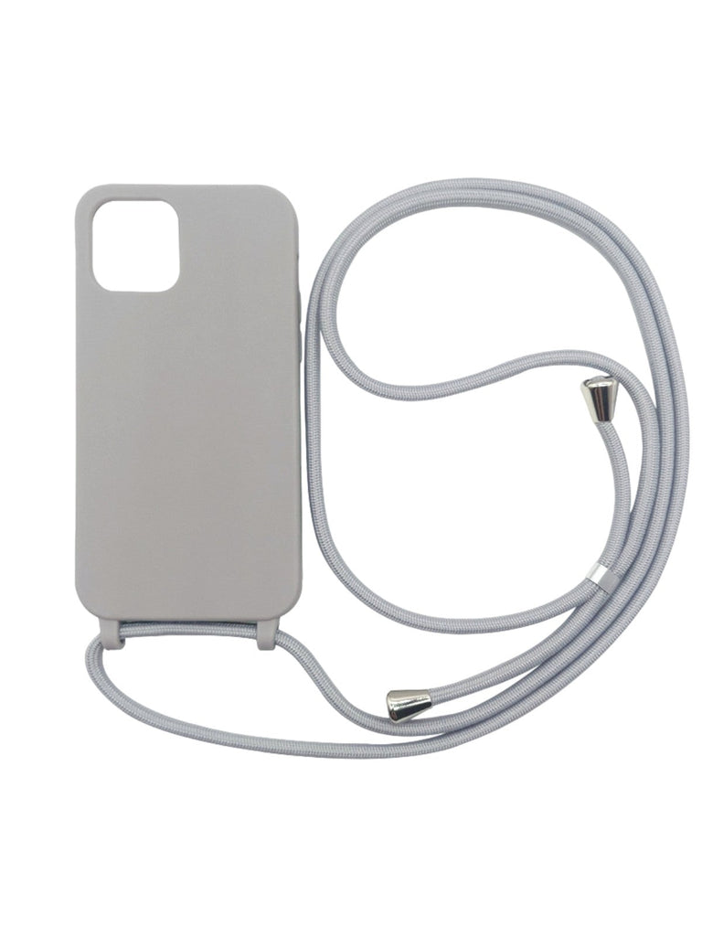 Coque iPhone, protection intégrale, avec anneaux et cordon de sécurité, angles renforcés, fine et légère, compatible MagSafe, modèle Tresure - Coque iPhone - Gris iPhone 13
