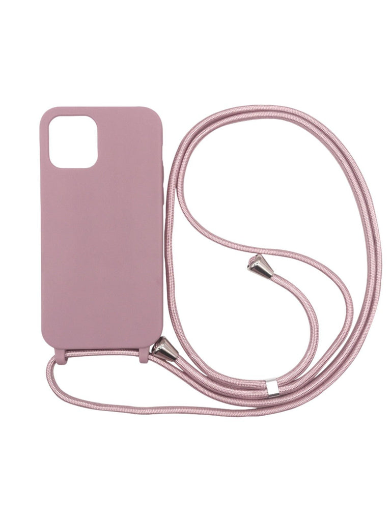 Coque iPhone, protection intégrale, avec anneaux et cordon de sécurité, angles renforcés, fine et légère, compatible MagSafe, modèle Tresure - Coque iPhone - Rose pâle iPhone 13