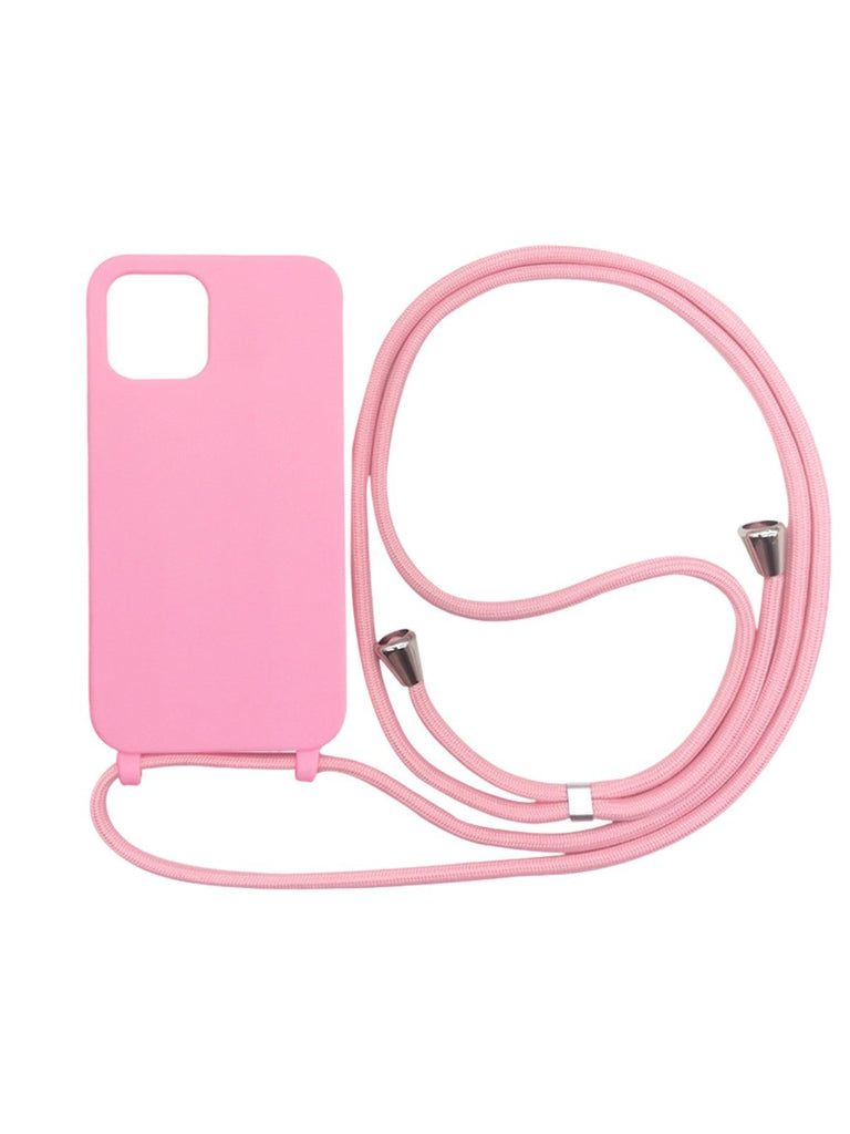 Coque iPhone, protection intégrale, avec anneaux et cordon de sécurité, angles renforcés, fine et légère, compatible MagSafe, modèle Tresure - Coque iPhone - Rose iPhone 13