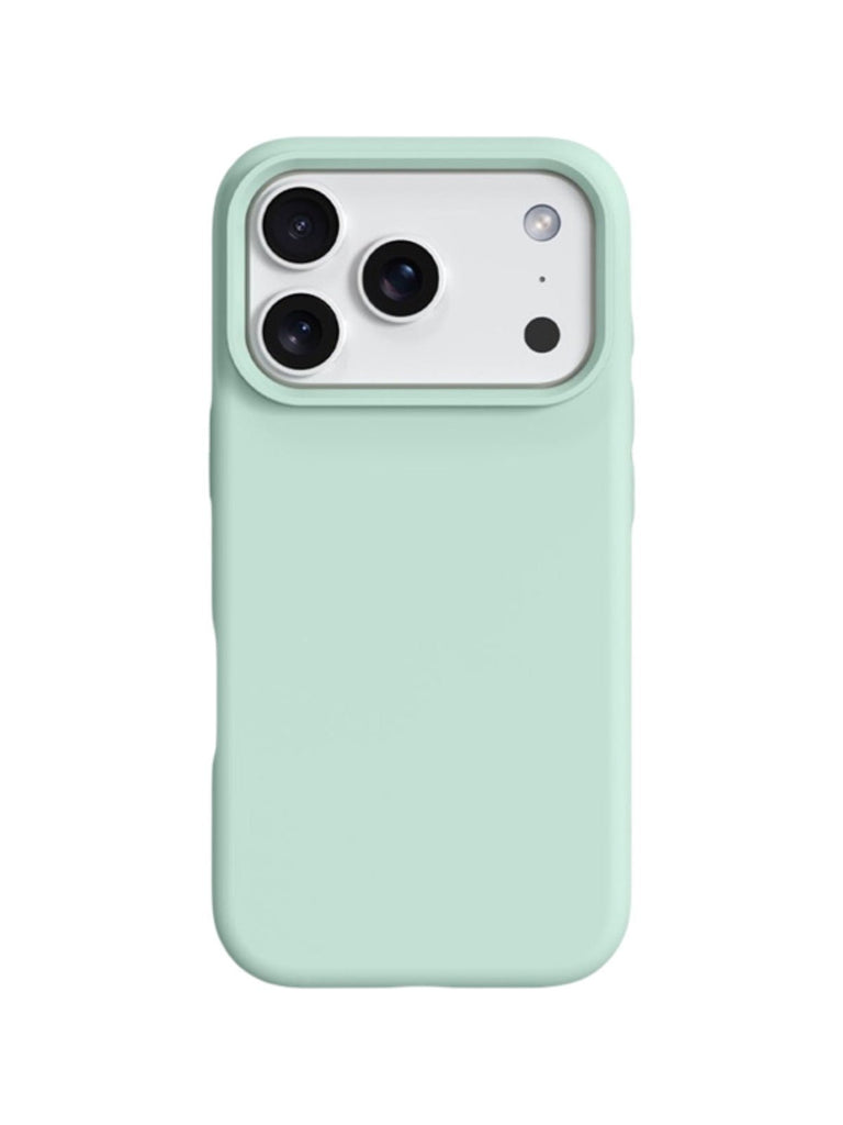 Coque iPhone silicone liquide, douce au toucher, protection intégrale, antichoc, design mat, rebords caméra renforcés, modèle Zerbi - Coque iPhone - Vert clair iPhone 13
