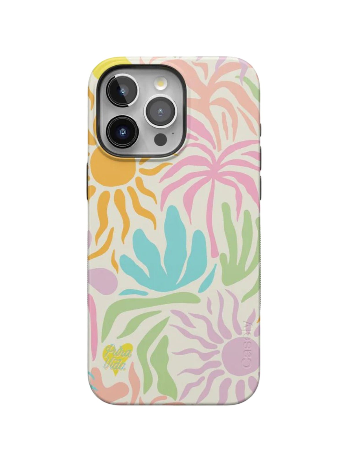 Coque iPhone tropicale, protection colorée, fleurs abstraites, design artistique, collection été, compatible MagSafe, modèle Tropica - Coque iPhone - Multicolore iPhone 11