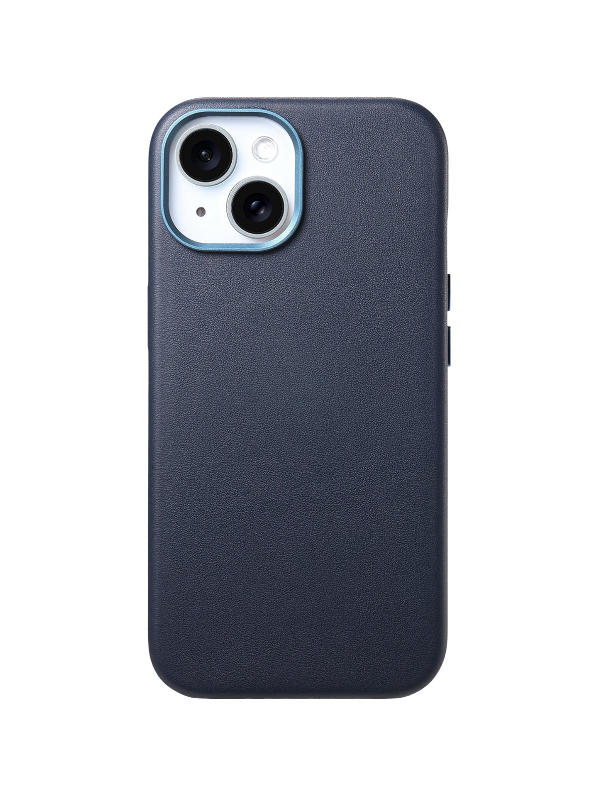 Coque magnétique simili pour iPhone, protection intégrale, magsafe, texture premium, anti - choc, fine, modèle Servian - Coque iPhone - Bleu marine iPhone 13