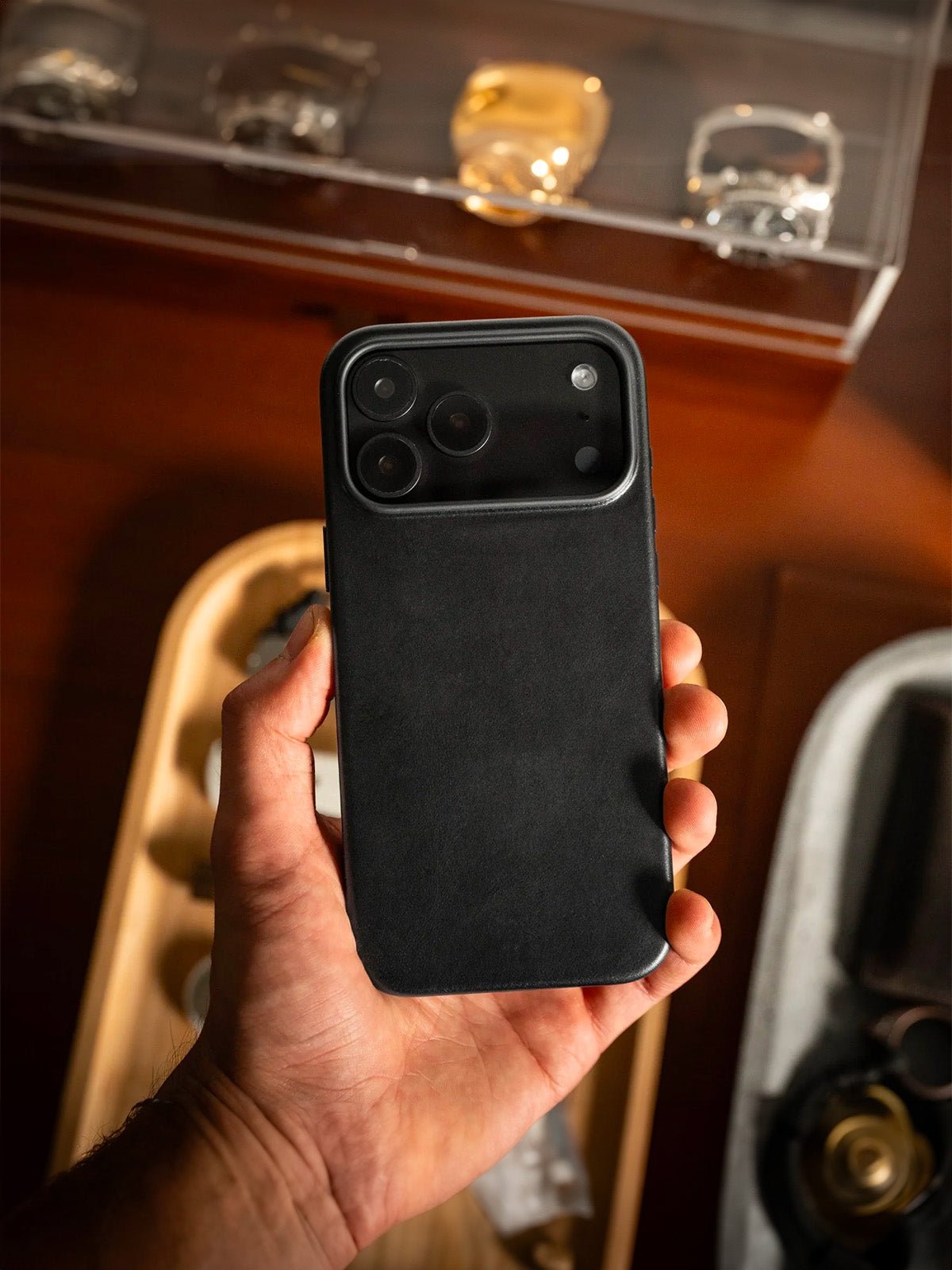 Coque magnétique simili pour iPhone, protection intégrale, magsafe, texture premium, anti - choc, fine, modèle Servian - Coque iPhone - Noir iPhone 13