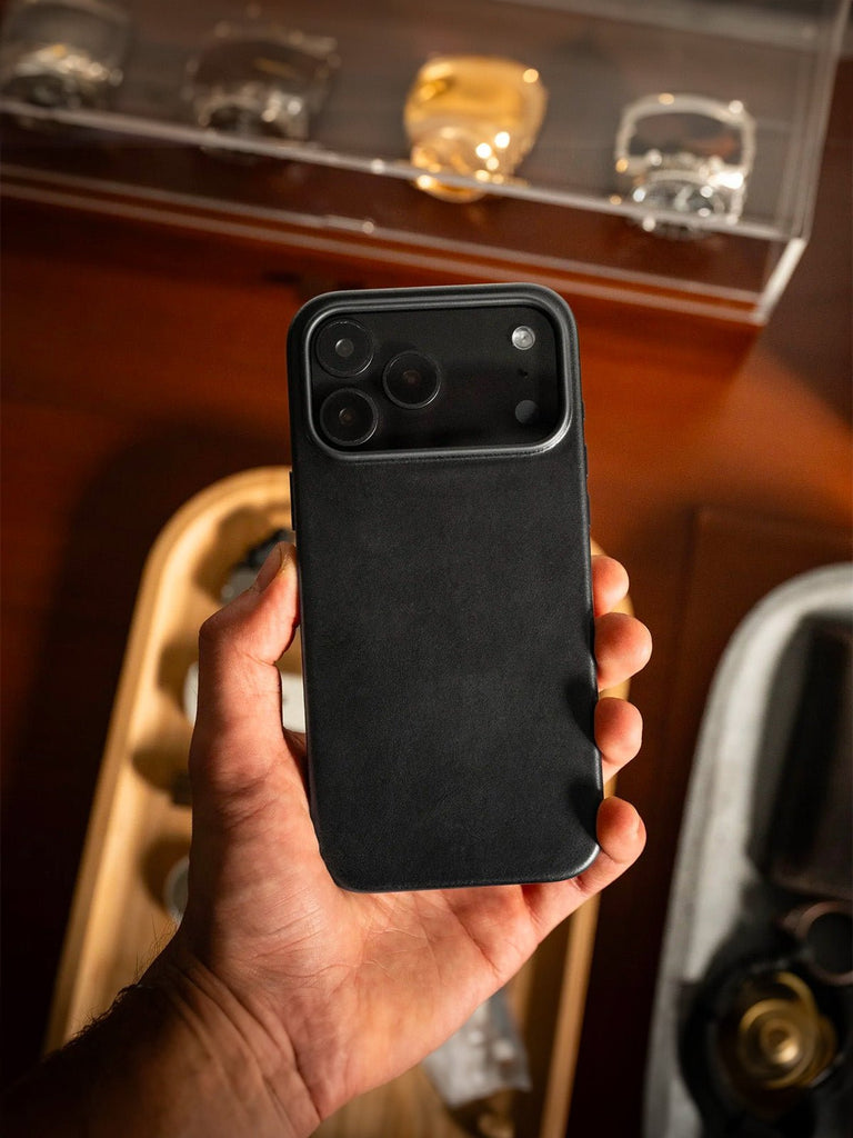 Coque magnétique simili pour iPhone, protection intégrale, magsafe, texture premium, anti - choc, fine, modèle Servian - Coque iPhone - Noir iPhone 13