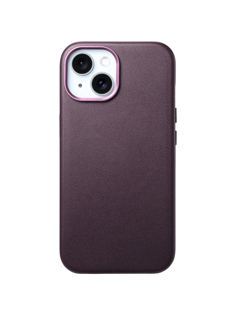 Coque magnétique simili pour iPhone, protection intégrale, magsafe, texture premium, anti - choc, fine, modèle Servian - Coque iPhone - Pourpre iPhone 13