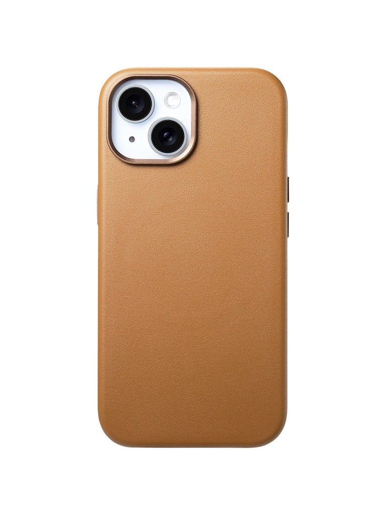 Coque magnétique simili pour iPhone, protection intégrale, magsafe, texture premium, anti - choc, fine, modèle Servian - Coque iPhone - Camel iPhone 13