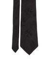 Cravate homme soie, cravate noire motif bambou, cravate fine 8.5cm, accessoire costume mariage, cravate au style luxueux, modèle Corentin - Bonnets - Noir