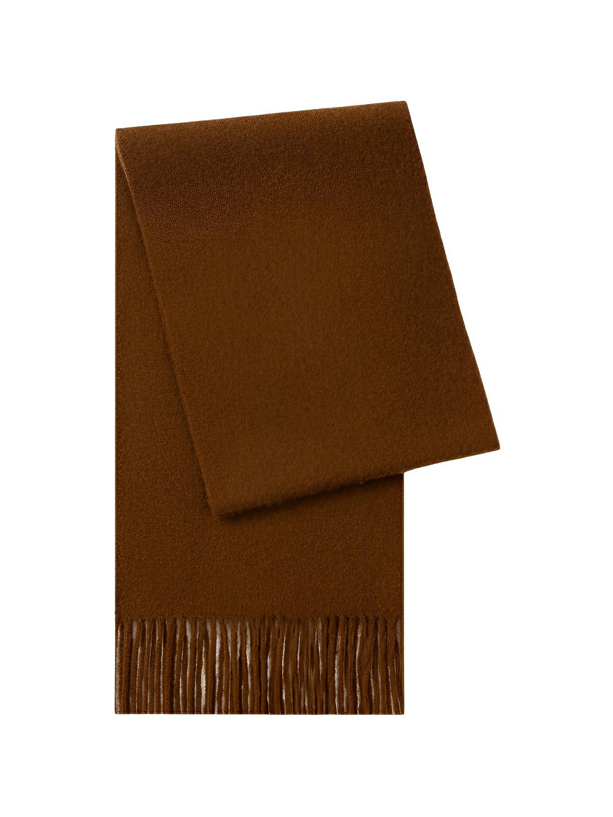 Écharpe chaude en laine douce pour femme, accessoire hivernal long à franges, confort thermique 100% laine naturelle, modèle Wilma - Écharpe - Marron