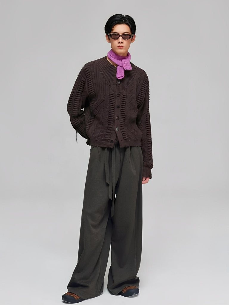 Écharpe courte unisexe en laine mélangée, mini foulard tricoté, douceur chaude pour l’hiver, style minimal chic, accessoire tendance automne hiver, modèle Migène - Écharpe - Rose