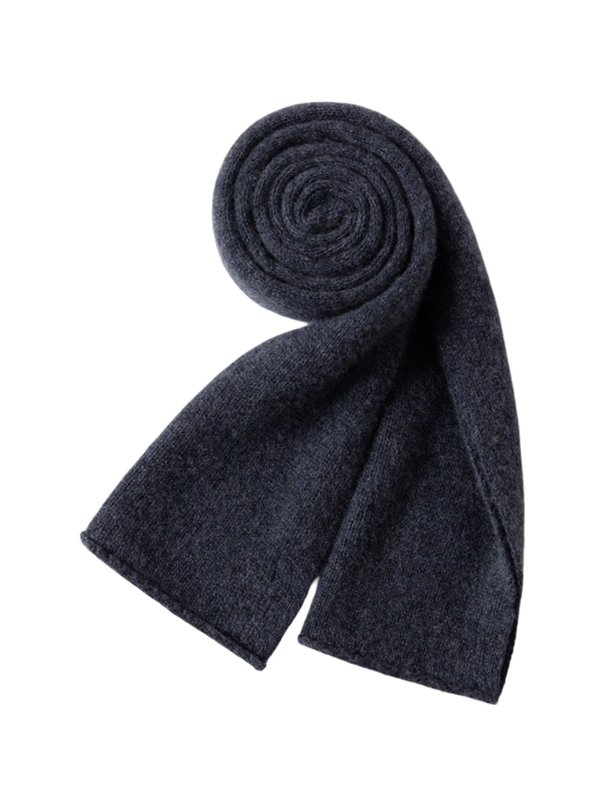 Écharpe femme hiver cachemire et laide douce chaude, longue écharpe tricotée, couleur unie, accessoire hiver, cadeau chic, modèle Gana - Écharpe - Gris foncé