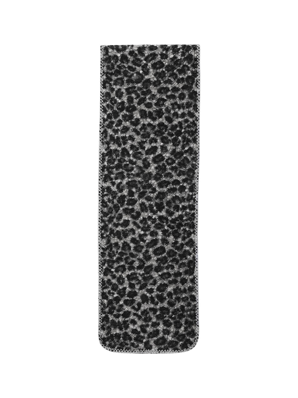 Écharpe femme hiver léopard, motif animalier doux, écharpe chaude longue, écharpe stylée confortable, accessoire automne hiver tendance, modèle Vésune - Écharpe - Gris