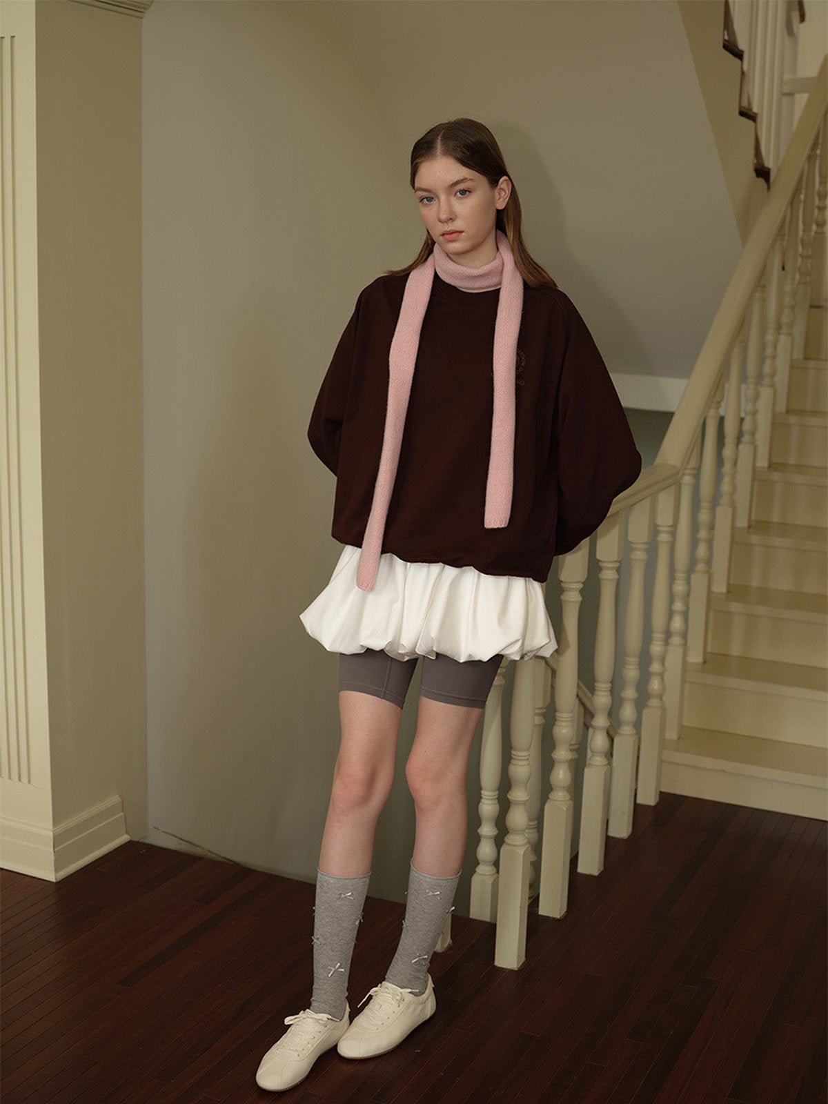 Écharpe fine en pure laine, toucher doux, format étroit, chaude et légère, style minimaliste, hiver 2024, plusieurs coloris, modèle Estelle - Écharpe - Rose