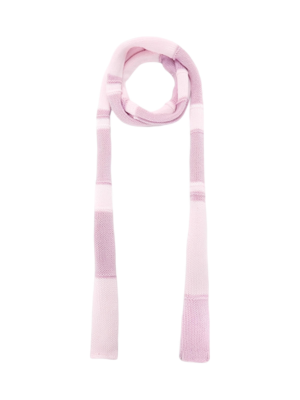 Fine striped scarf, Korean design, hand-knitted, lightweight and long, women's winter accessory, Parisa model