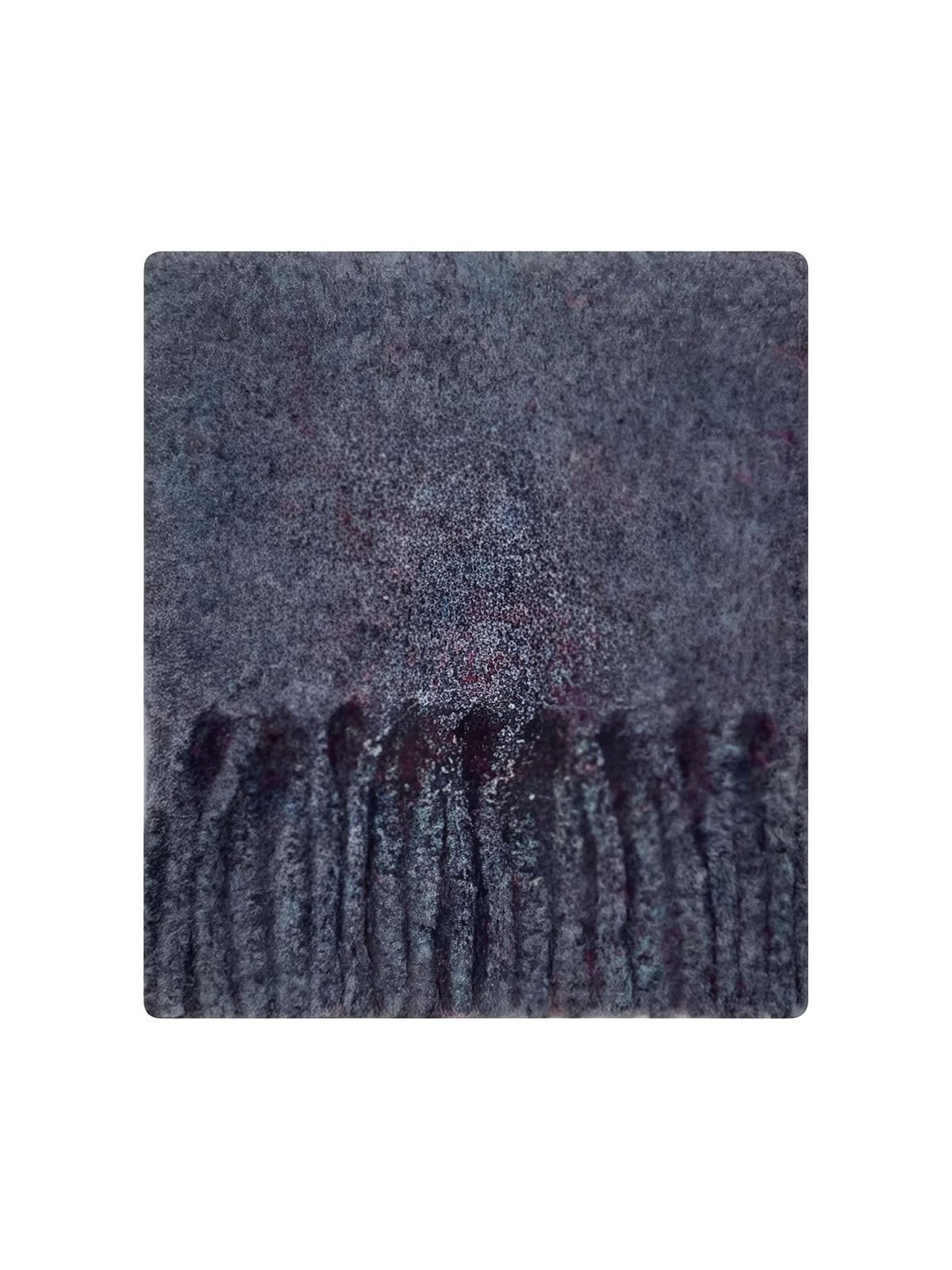 Long soft winter scarf, warm blended wool, mottled colors, with fringes, chic cocooning accessory, Sodène model