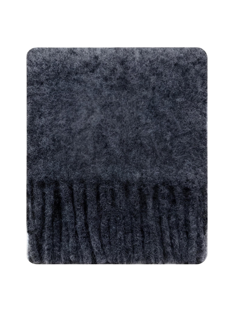 Sciarpa lunga da donna invernale, lana di alpaca morbida, sciarpa calda con frange, accessorio cocooning per l'inverno, sciarpa soffice tinta unita, modello Laorie