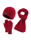 Ensemble hiver mixte, bonnet polaire homme femme, gants tactiles hiver, écharpe douce chaude, ensemble hiver unisexe, protection froid, accessoire sports d’hiver, modèle Lipène - Écharpe - Rouge