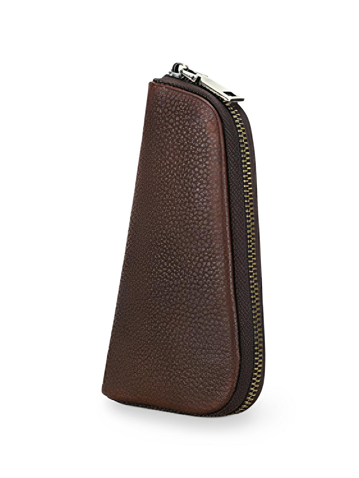 Étui à pipe, en cuir, pratique et durable, modèle Porphyre - Coffret - Marron