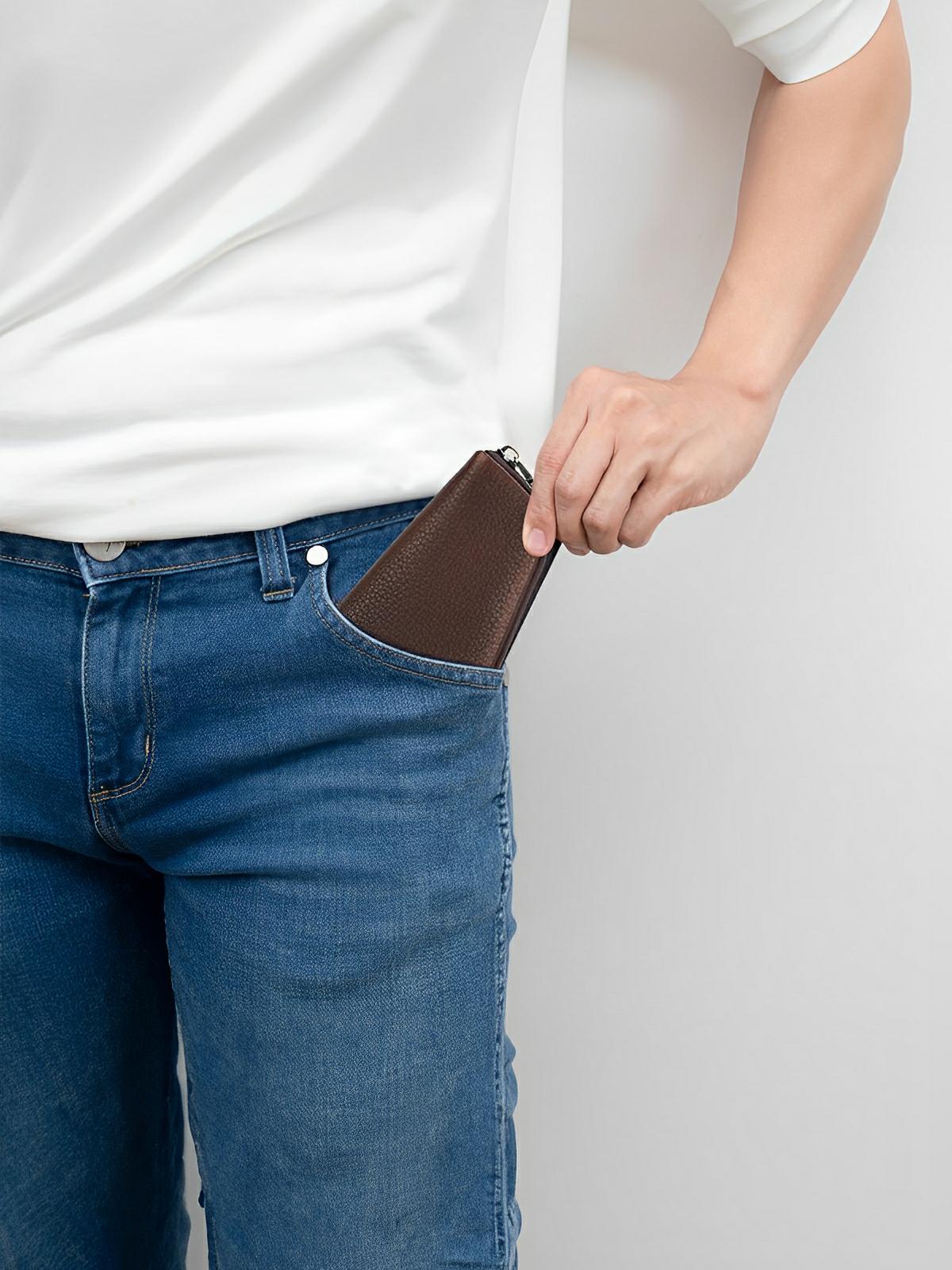 Étui à pipe, en cuir, pratique et durable, modèle Porphyre - Coffret - Marron