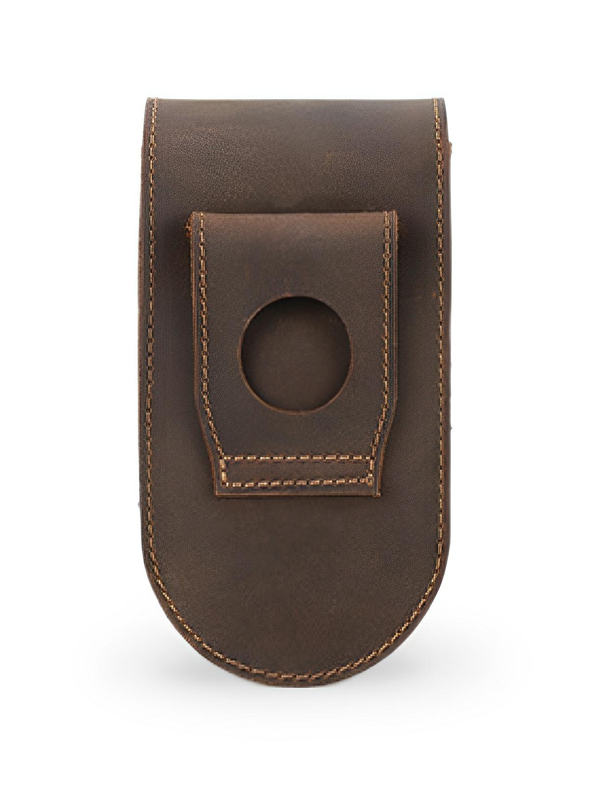 Étui pour balles de golf et tees, en cuir, portable à la ceinture, modèle Amarant - Coffret - Café