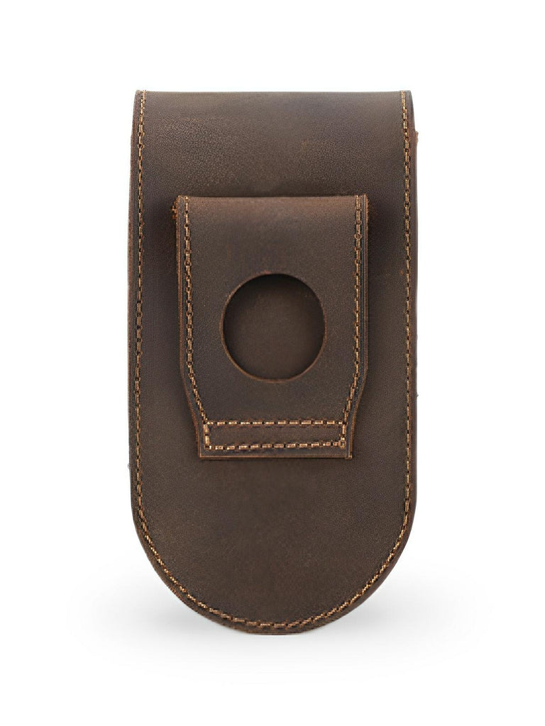 Étui pour balles de golf et tees, en cuir, portable à la ceinture, modèle Amarant - Coffret - Café