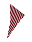 Foulard capuche rayé, bonnet noué duveteux, accessoire d'hiver original, écharpe à nouer rayée, couvre - chef doux fantaisie, foulard laine polyester, capuche rayée chaude, modèle Gimsa - Écharpe - Rouge et blanc