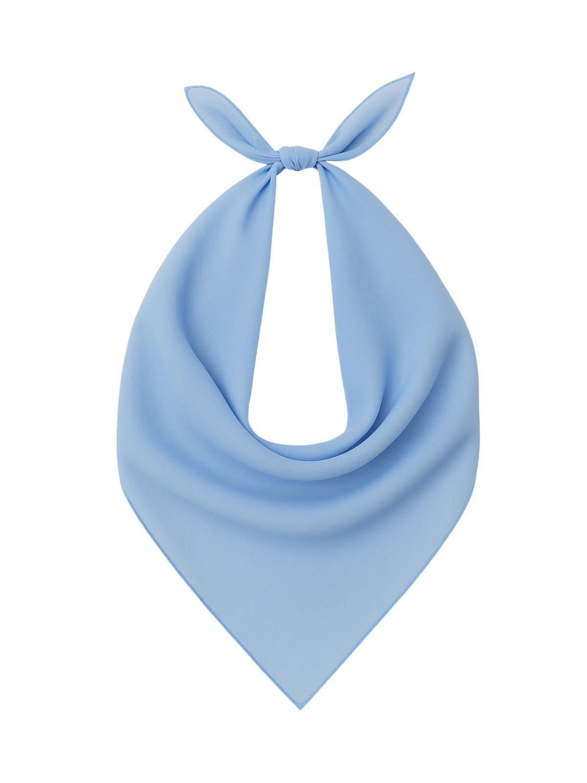 Foulard carré femme 95x95cm, soie imitation douce, coloris unis variés, accessoire polyvalent, léger printemps été, modèle Lala - Écharpe - Bleu
