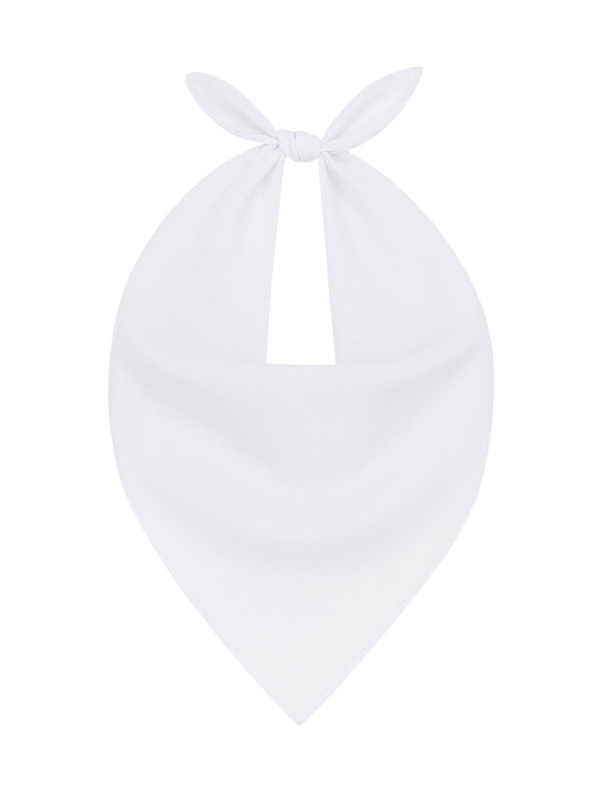 Foulard carré femme 95x95cm, soie imitation douce, coloris unis variés, accessoire polyvalent, léger printemps été, modèle Lala - Écharpe - Blanc