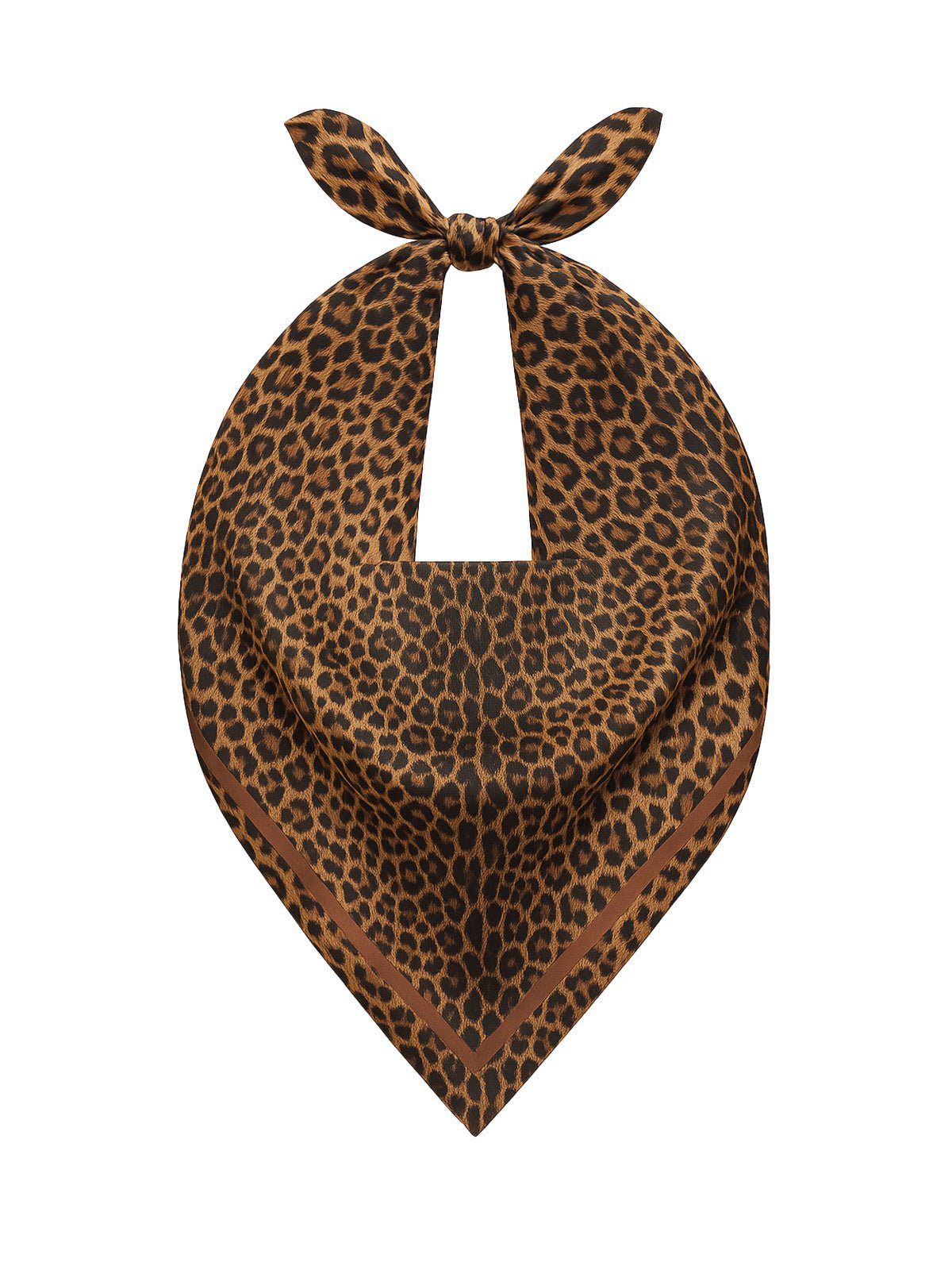 Foulard femme léopard, carré effet satiné, 90x90cm, accessoire mode, foulard cheveux, foulard cou, imprimé animal, soyeux, brillant, look chic, multi - usages, modèle Iloa - Écharpe - Léopard
