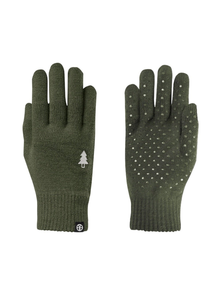 Gant hiver tactile, protection thermique main, accessoires ski antidérapants, doublure chaude, broderie discrète, modèle Loki - Gants - Vert