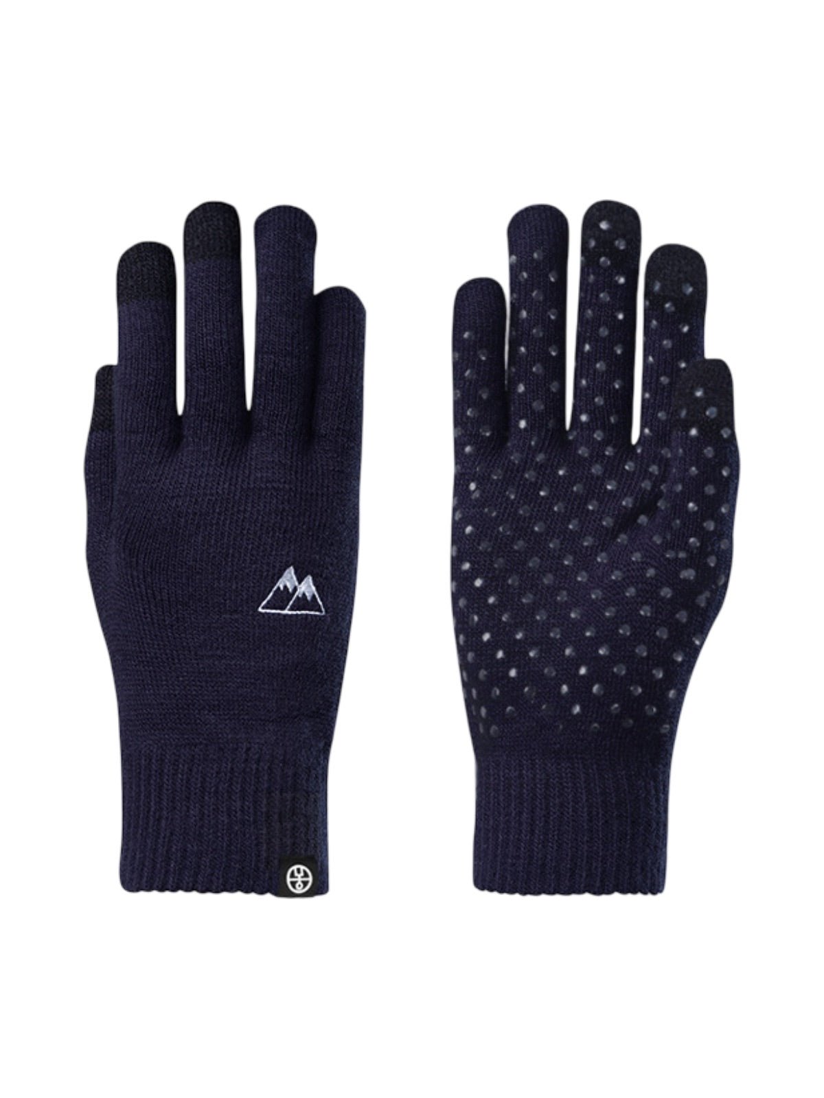 Gant hiver tactile, protection thermique main, accessoires ski antidérapants, doublure chaude, broderie discrète, modèle Loki - Gants - Bleu marine
