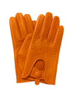 Gants femme en cuir d’agneau, modèle perforé léger pour mi-saison, design sans doublure avec bouton pression, idéal pour conduite et usage quotidien, souples et confortables, modèle Emira