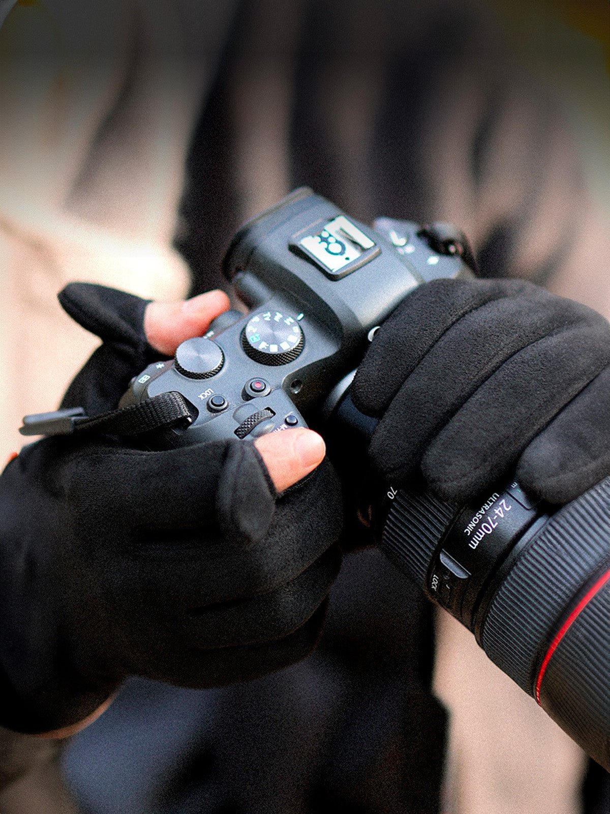 Gants homme hiver, suédine tactile, doublure chaude, paume antidérapante, accessoire mode hiver, gants chic, modèle Gustave - Gants - Noir