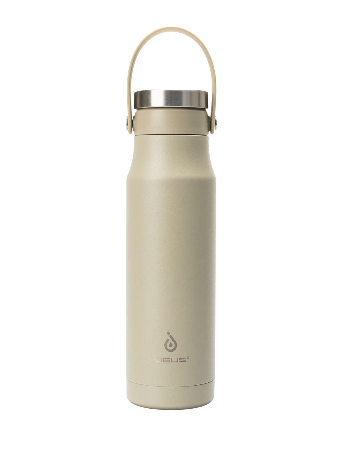 Gourde isotherme en inox 304, gamme IDEUS, bouteille étanche 700ml, poignée portable, maintien chaud 12h froid 24h, revêtement mat, sans BPA, modèle Xami - Gourde et Thermos - Beige