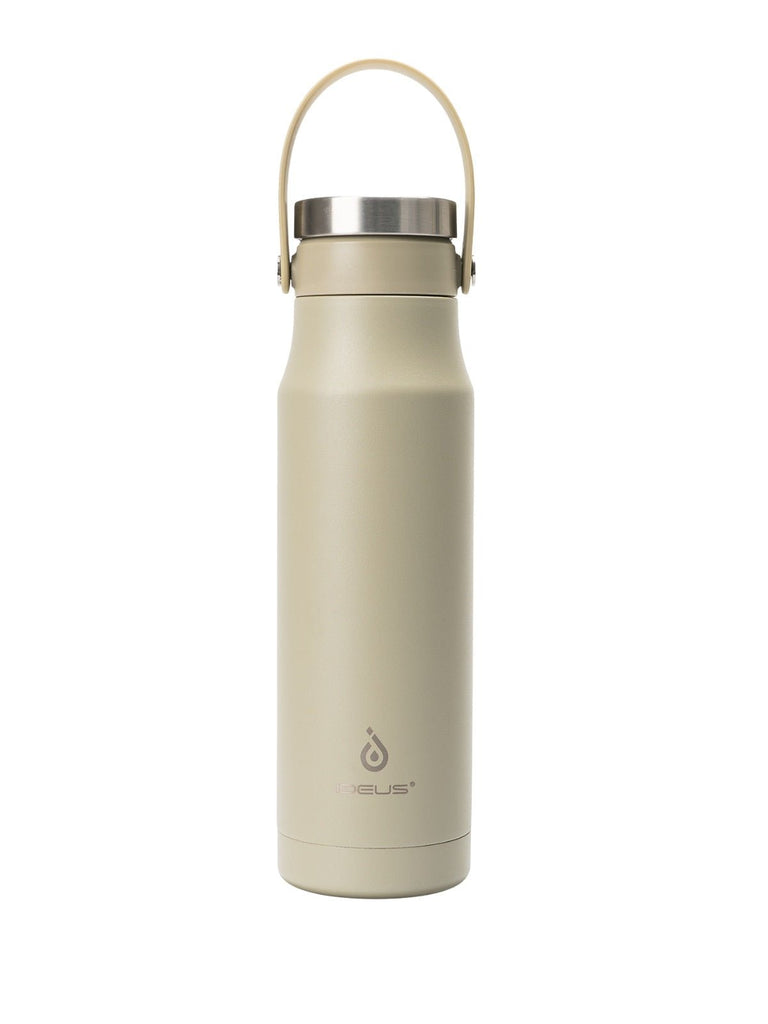 Gourde isotherme en inox 304, gamme IDEUS, bouteille étanche 700ml, poignée portable, maintien chaud 12h froid 24h, revêtement mat, sans BPA, modèle Xami - Gourde et Thermos - Beige