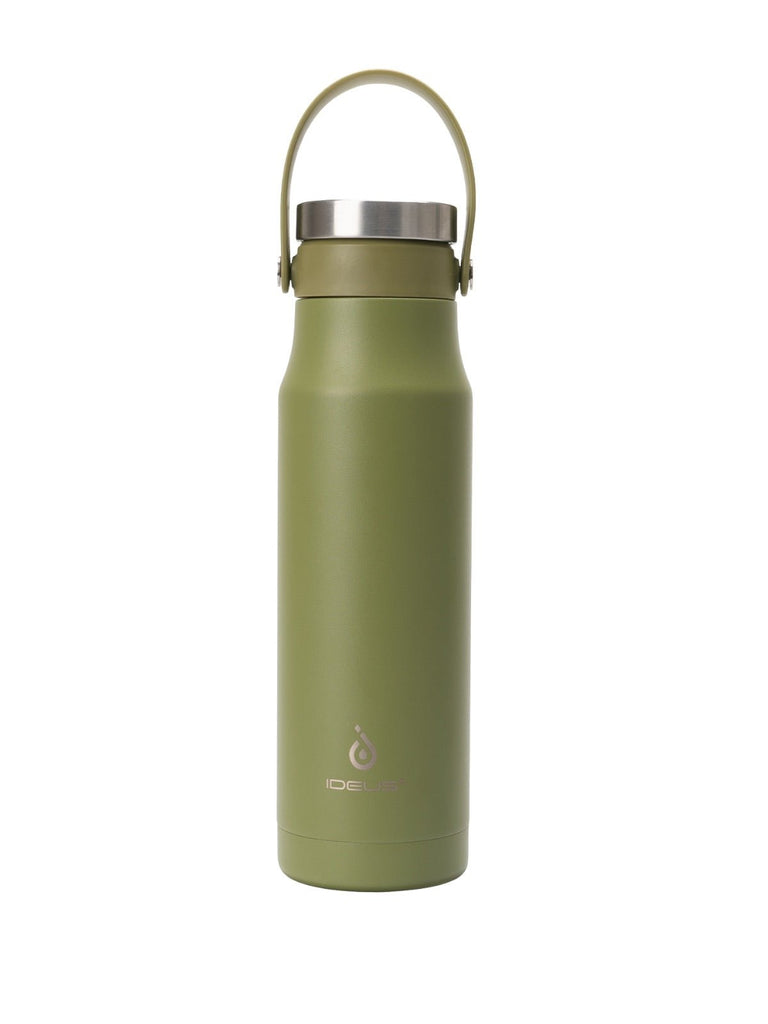 Gourde isotherme en inox 304, gamme IDEUS, bouteille étanche 700ml, poignée portable, maintien chaud 12h froid 24h, revêtement mat, sans BPA, modèle Xami - Gourde et Thermos - Vert