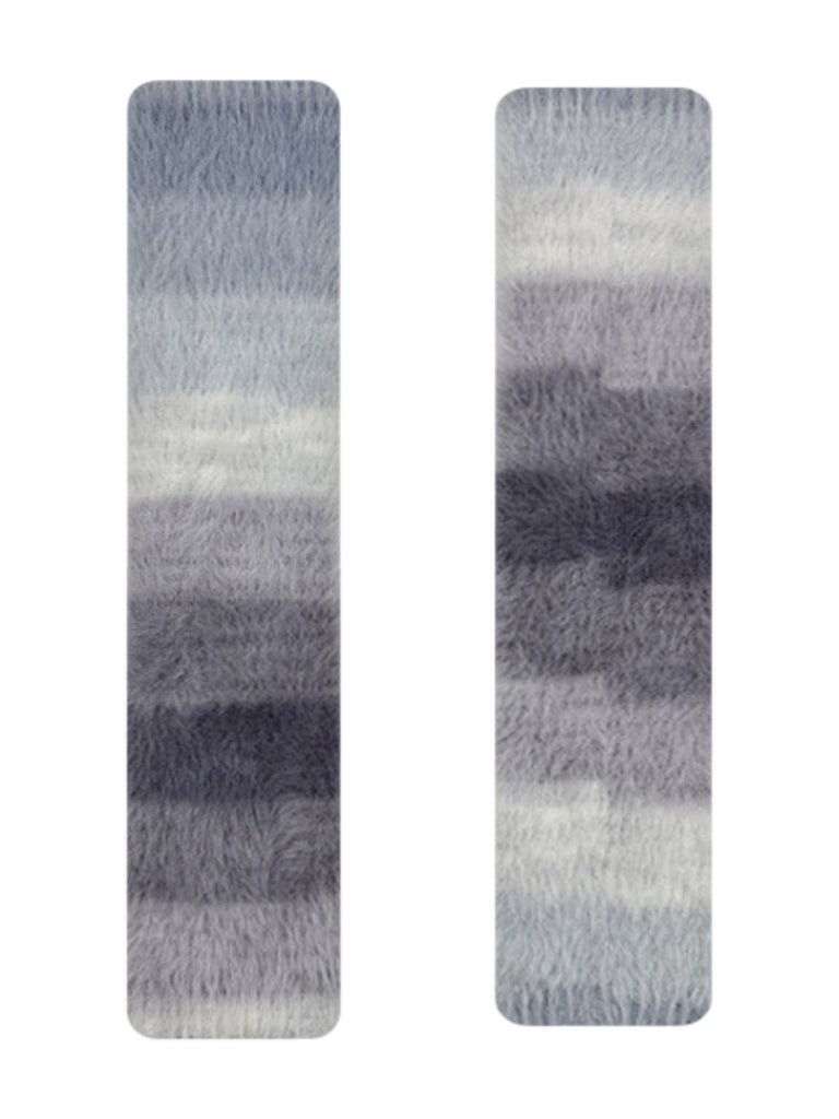 Guêtres douces moelleuses dégradé couleur, accessoires mode hiver, confort thermique, guêtres longues tricotées, chaussettes hautes fantaisie, modèle Gismène - Guêtre - Style 3