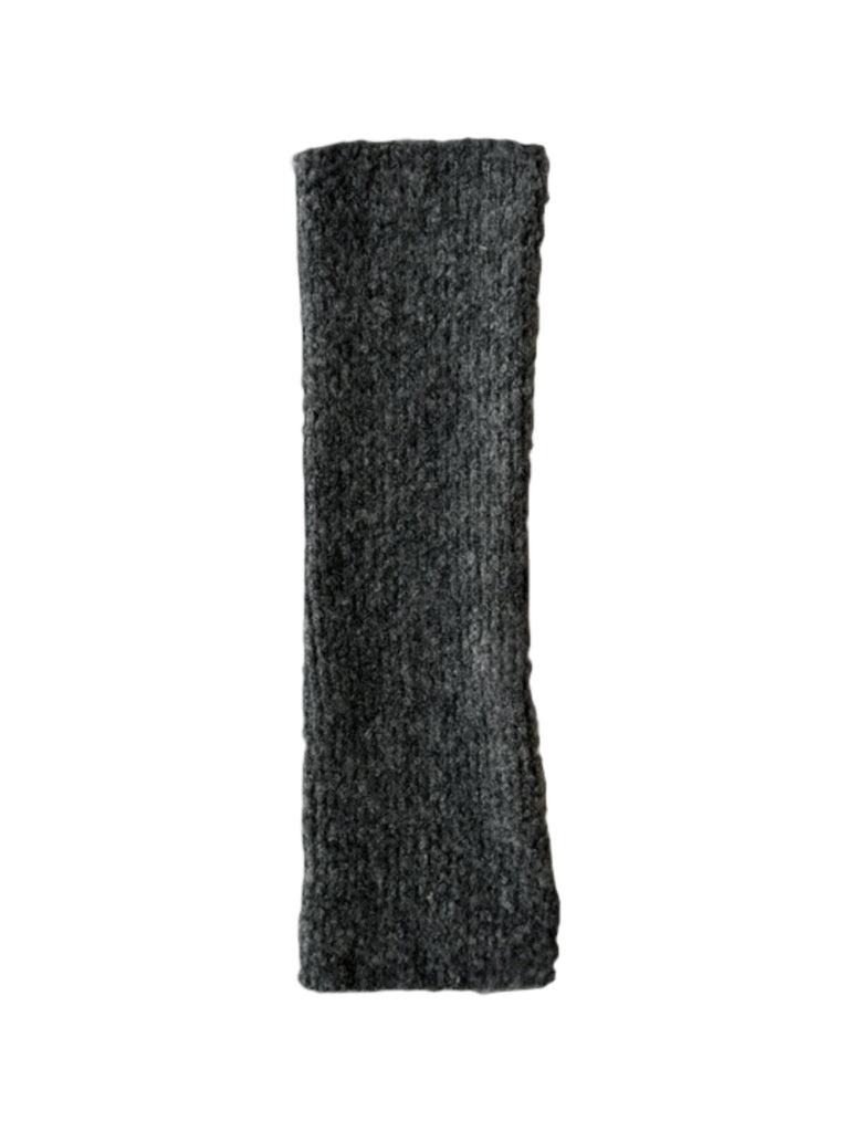 Guêtres tricotées femme hiver, accessoire chaud laine mélangée, guêtres longues douces, épaisses confortables, guêtres style ballet, modèle Noody - Guêtre - Gris foncé