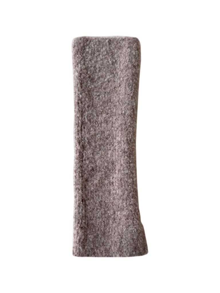 Guêtres tricotées femme hiver, accessoire chaud laine mélangée, guêtres longues douces, épaisses confortables, guêtres style ballet, modèle Noody - Guêtre - Violet